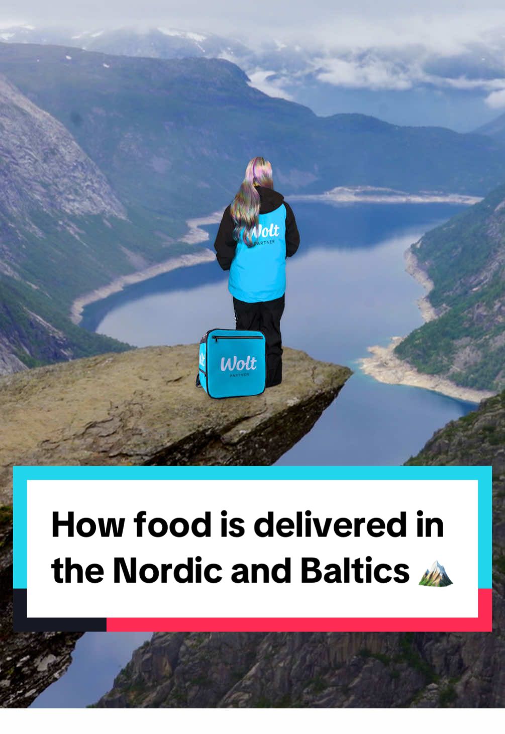 TikTok post by @kellylouisekilljoy for Wolt. Caption reads: Advertisement Wolt | This is how I imagine food is....