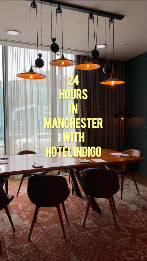 Instagram post by @mamuciummcr for Hotel Indigo. Caption reads: [...] weekend in Manchester and stayed at Hotel....