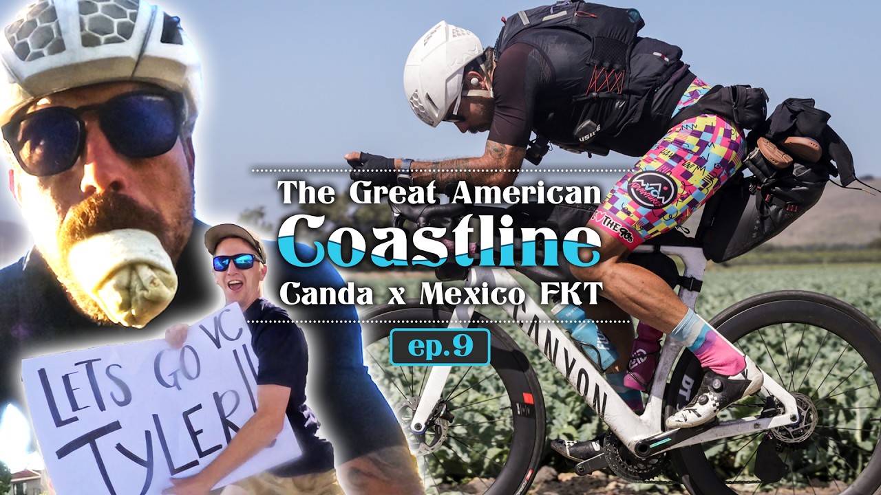 YouTube post by @TheVCAdventures for USWE. Caption reads: Day 9 | We Need To Ride 200 MILES & FAST! | The....