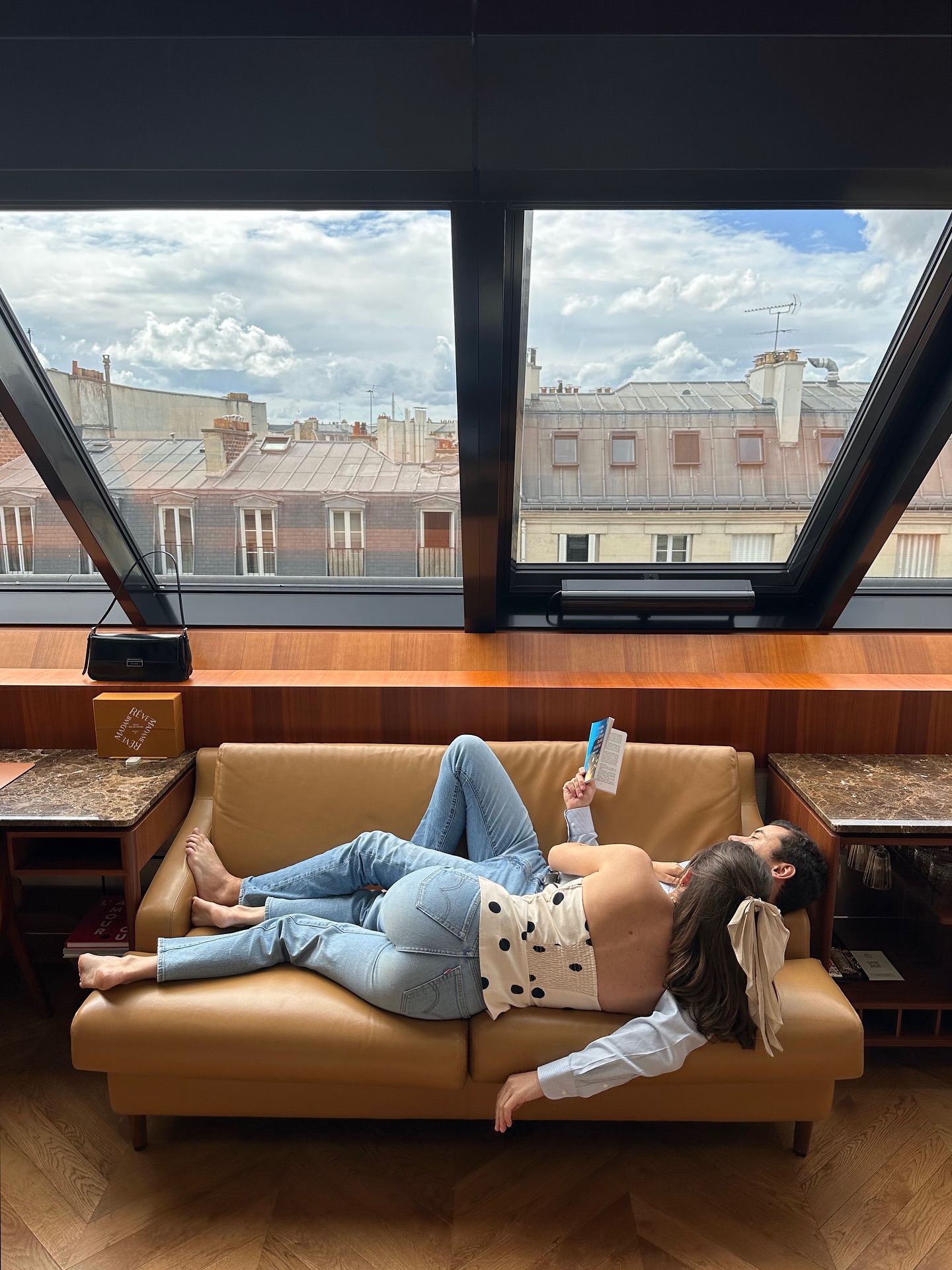 Instagram post by @mariellehaon for Sezane. Caption reads: À Paris, même les rêves ont une adresse.
Chez....