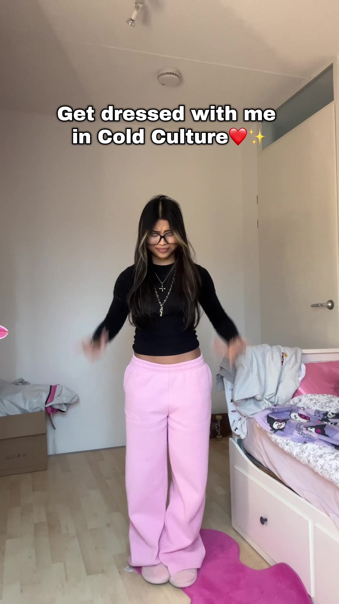 TikTok post by @urasianbro for Cold Culture. Caption reads: Get dressed with me in @Cold Culture ❤️ LOVE my....