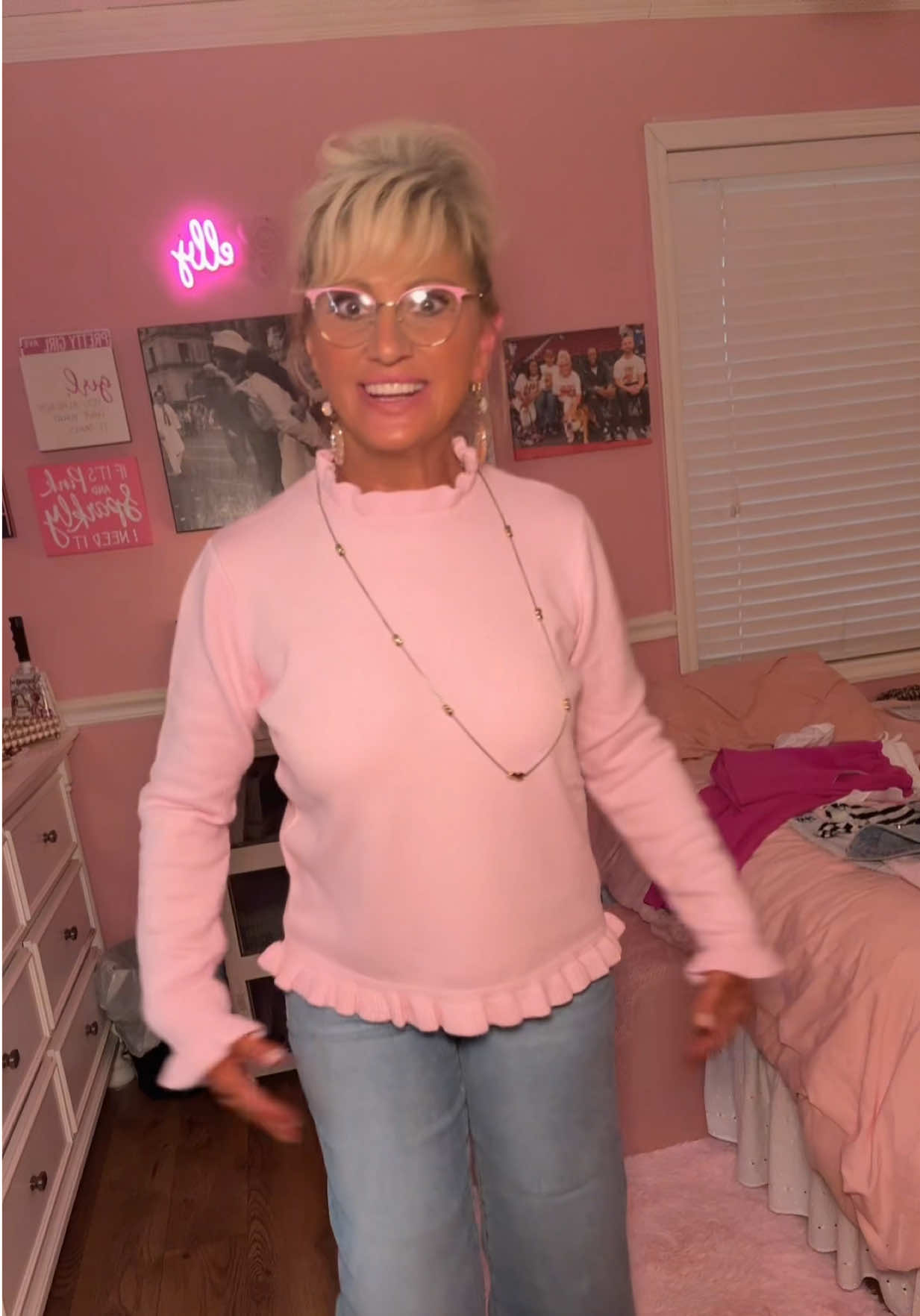 TikTok post by @colesmom21 for Yeokou. Caption reads: [...] shade of pink!@Evaless official @Yeokou.