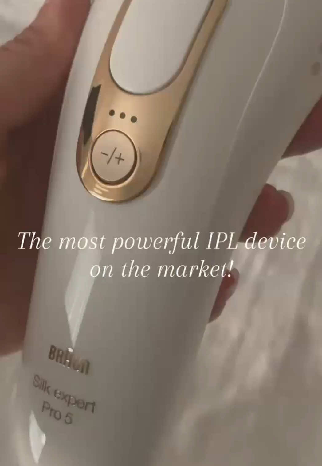 TikTok post by @trinityymae for Braun. Caption reads: #ad #BraunPartner The @Braun US Silk Expert Pro 5....