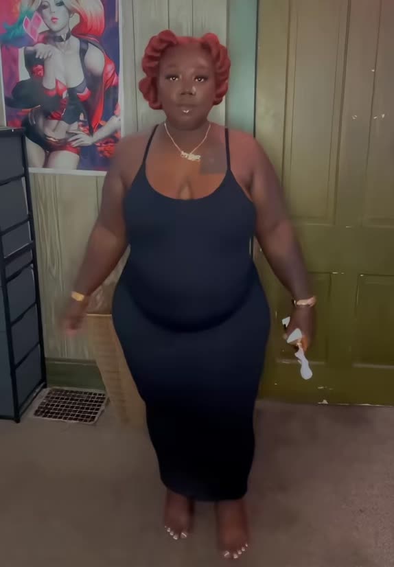 TikTok post by @nerdwiththephattyy for Lover-Beauty LLC. Caption reads: Babes @Lover-Beauty LLC body on maxi dress is....