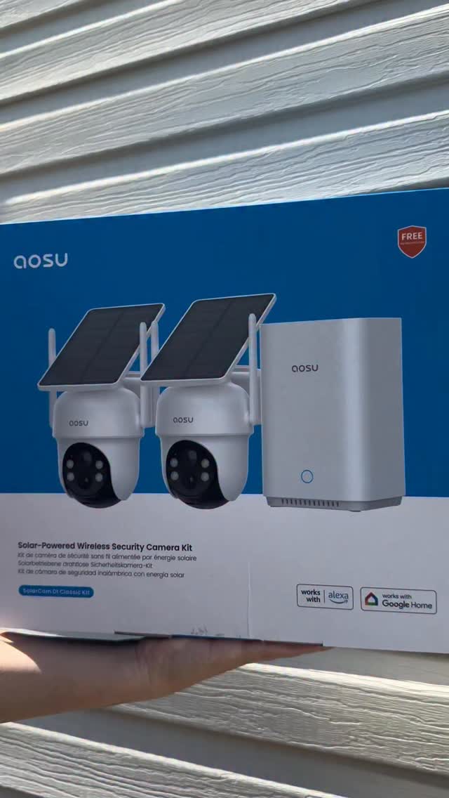 Instagram post by @arditi1002 for Aosu Life. Caption reads: ☀️🔒 Keep your home safe, smart, and powered by....