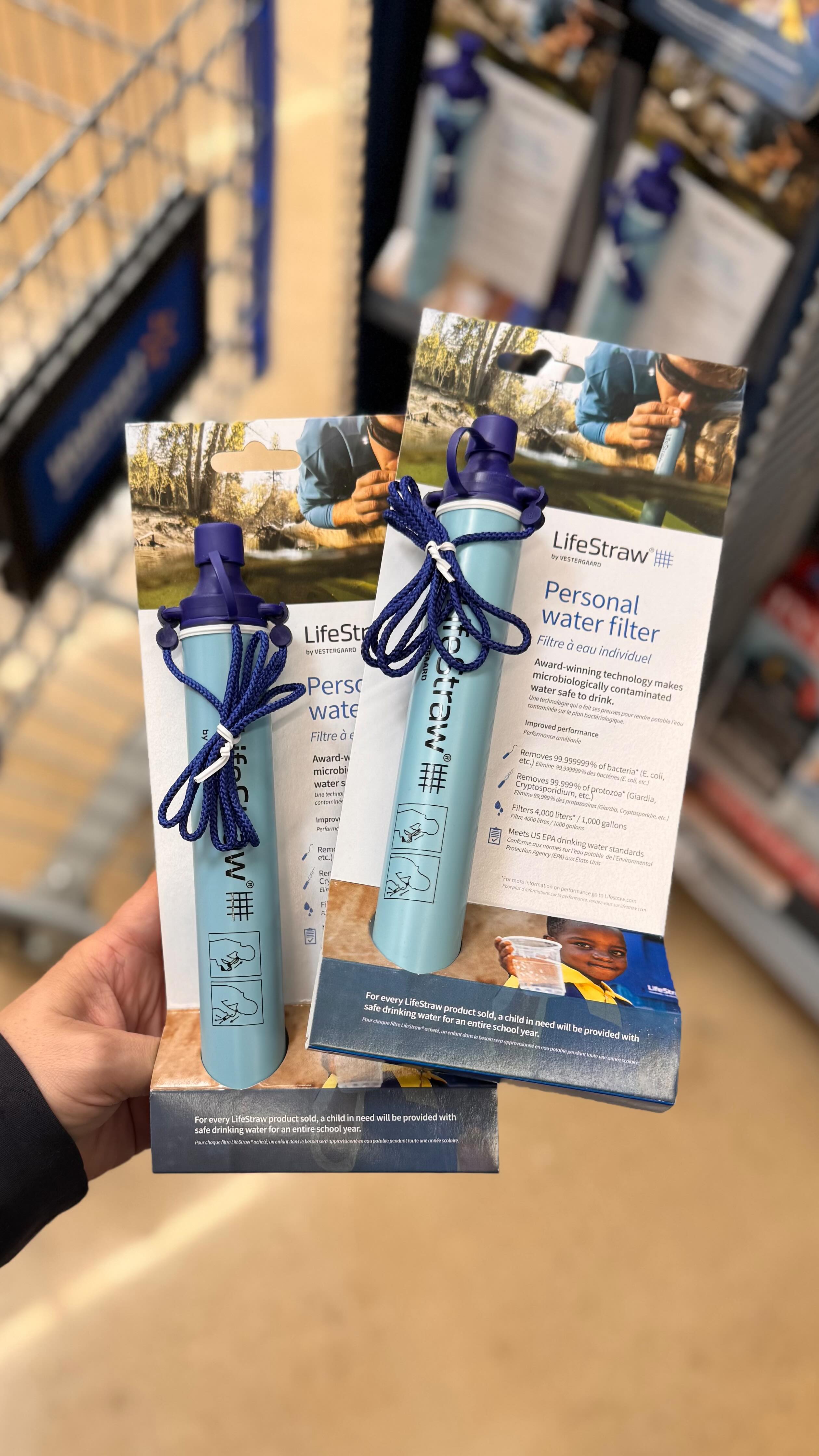 Instagram post by @walmartfavs for LifeStraw. Caption reads: Okayyyy, I had to share this one! 💧✨

@LifeStraw....