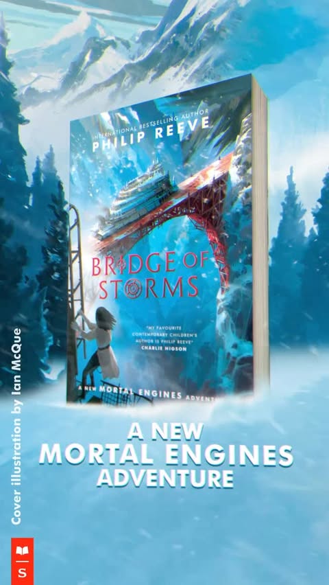 Instagram post by @ianmcque for Scholastic. Caption reads: Celebrate 25 years of the epic Mortal Engines....