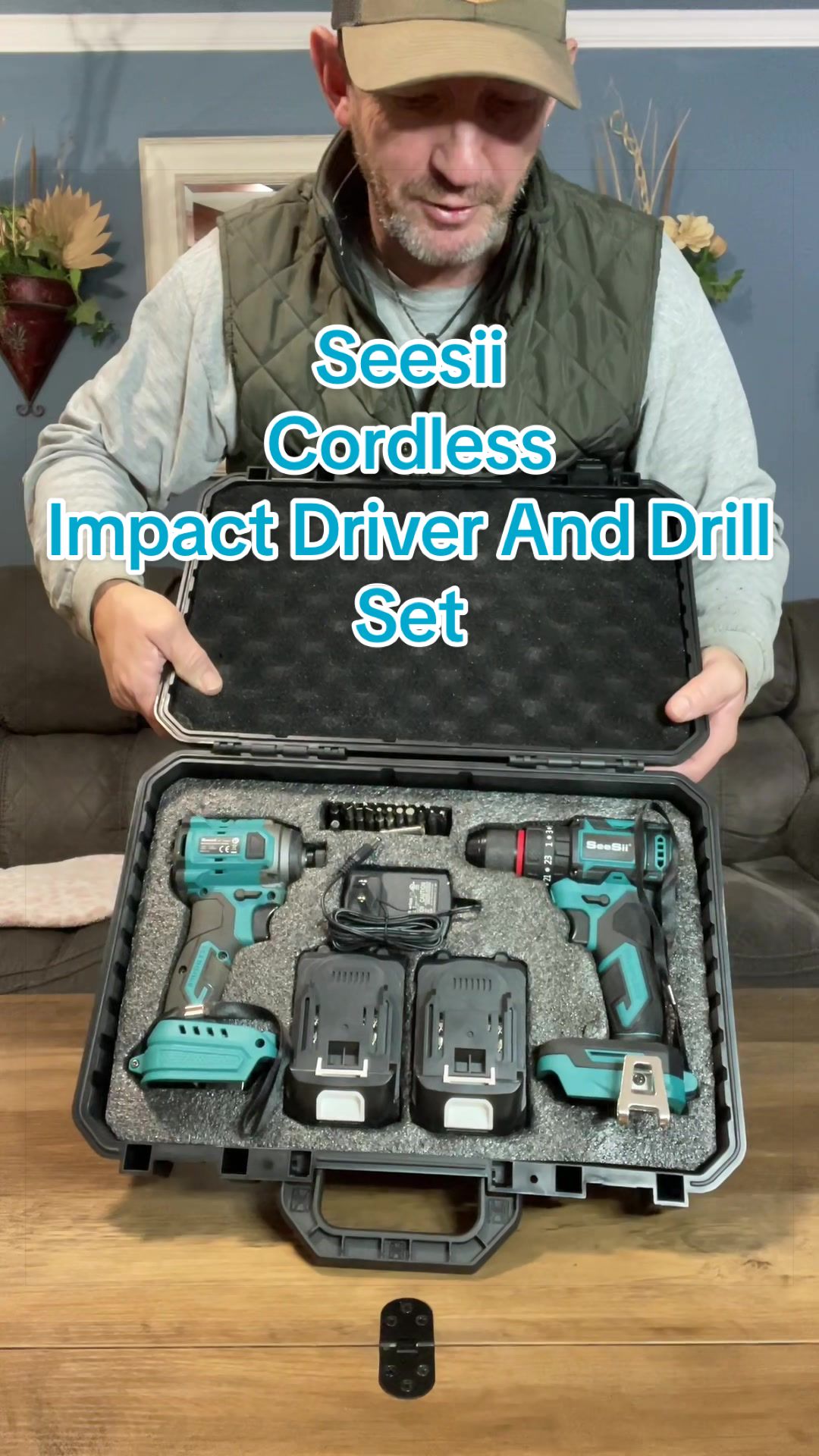 TikTok post by @sambuzzbeee for Seesii. Caption reads: @SEESII Tools #drill #impactdrill [...].