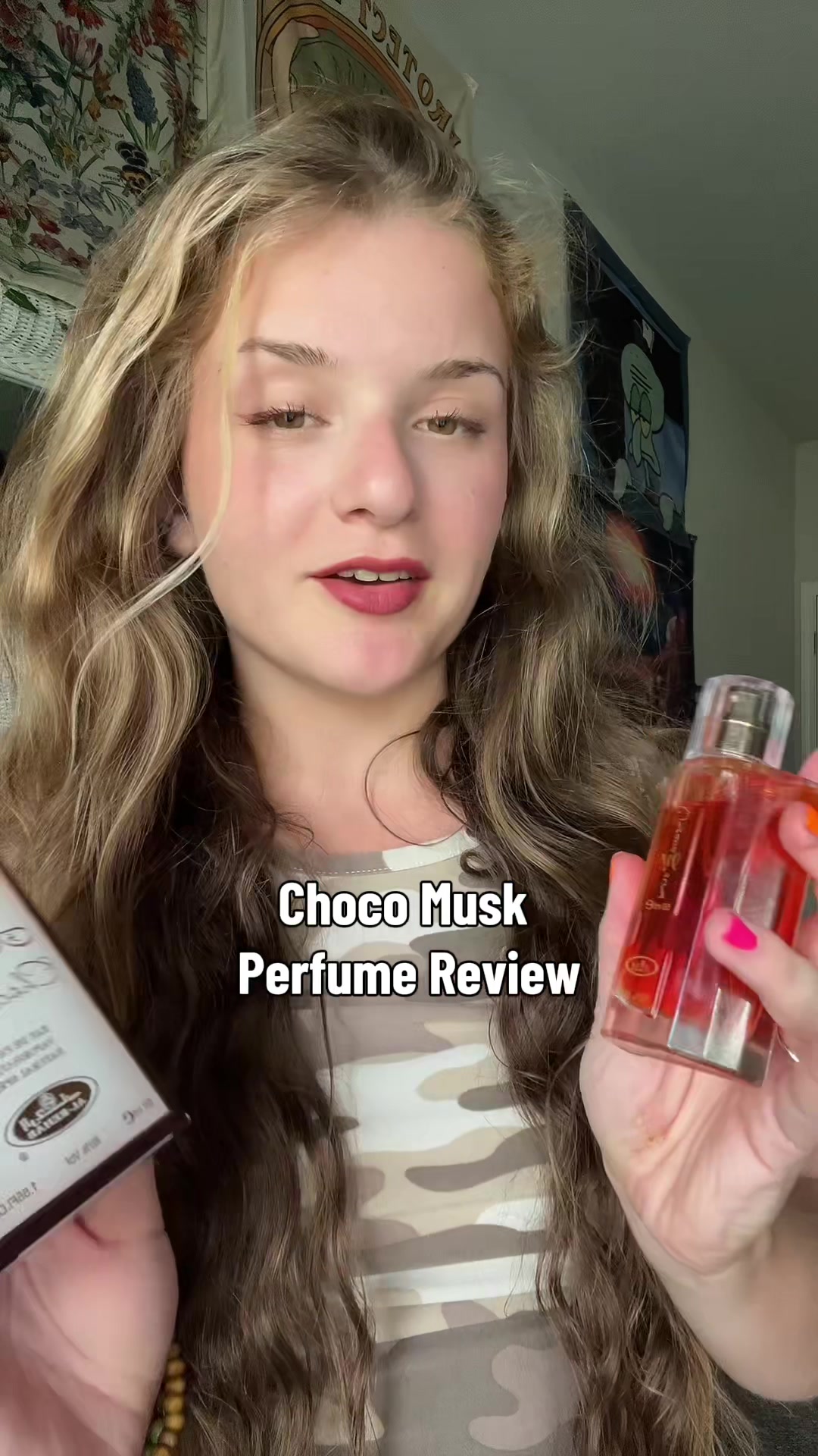 TikTok post by @spongebobceo for Intense Oud. Caption reads: [...] #chocomuskperfume #fragrances @Intense Oud.