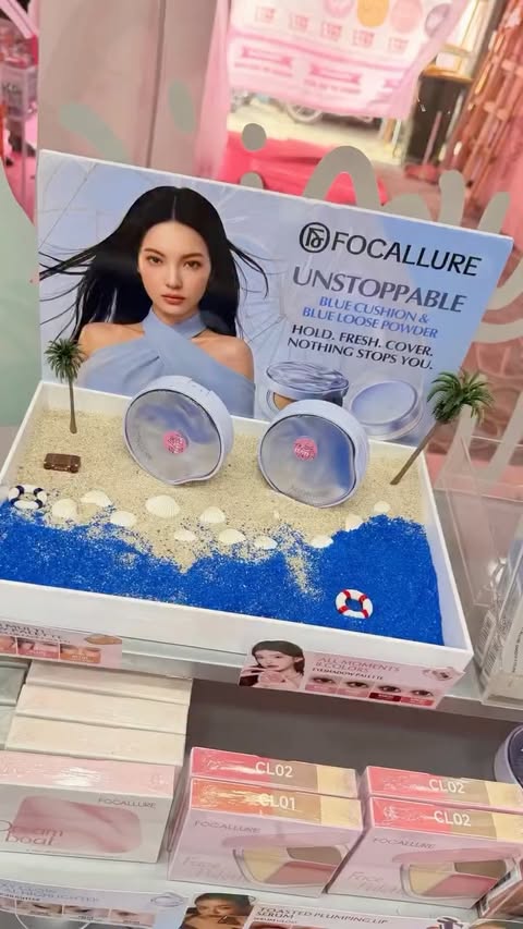 Instagram post by @amellya_vyn for Focallure. Caption reads: Spending my weekend at Focallure Unstoppable Blue....