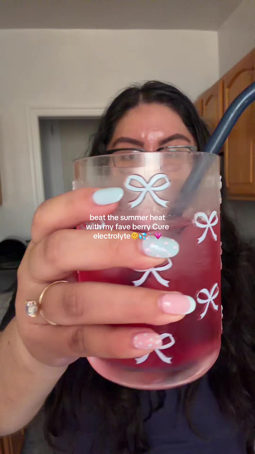 TikTok post by @genesisssmc for Cure Hydration. Caption reads: gifted by @CureHydration stay hydrated during this....
