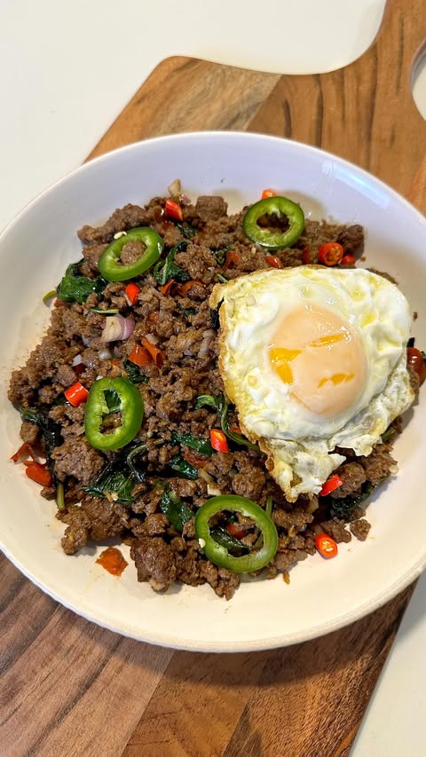 Instagram post by @chelsealynhome for Kikkoman USA. Caption reads: My wife was craving Pad Kra Pao for dinner! It’s....