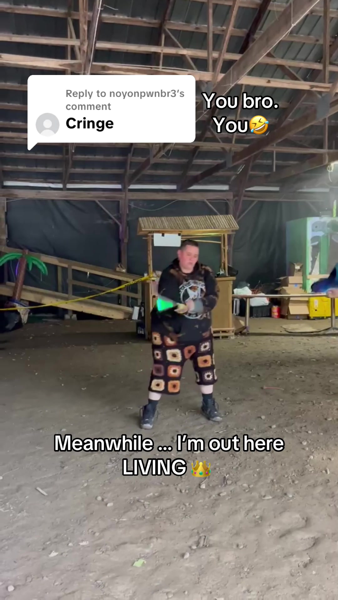 TikTok post by @leafywindz for Ultrapoi. Caption reads: [...] 🔥 #rechargable #glowsticks made by....