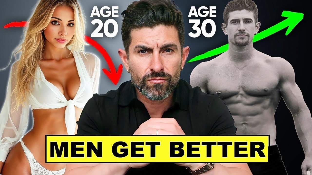 YouTube post by @alpham for Tiege Hanley. Caption reads: Women Peak at 22... But Men Are Just Getting....