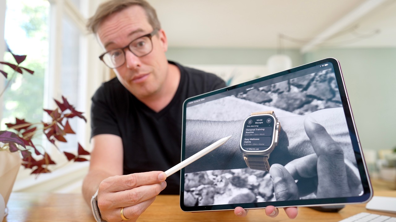 YouTube post by @RafaelZeier for Thomann. Caption reads: Microphones on the Apple Watch: Big Brother or....
