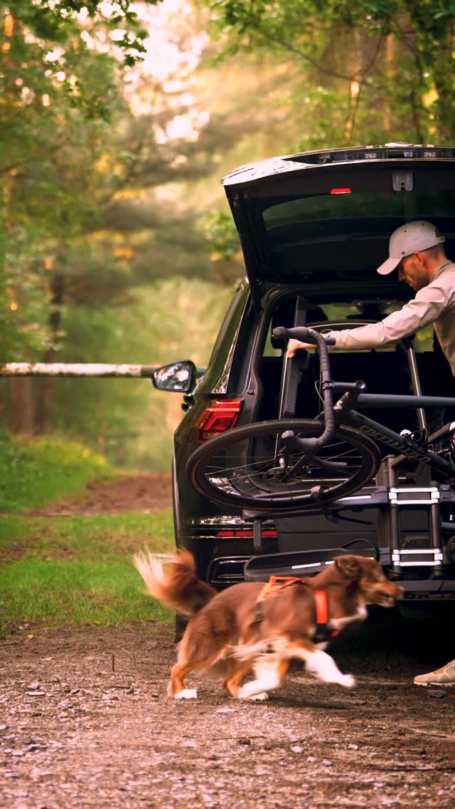 Instagram post by @hello.scotty for Thule. Caption reads: Every ride tells a tale. And this one starts at....