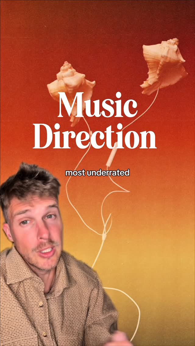 Instagram post by @orenmeetsworld for Musicbed. Caption reads: The rise of music direction as a useful concept....