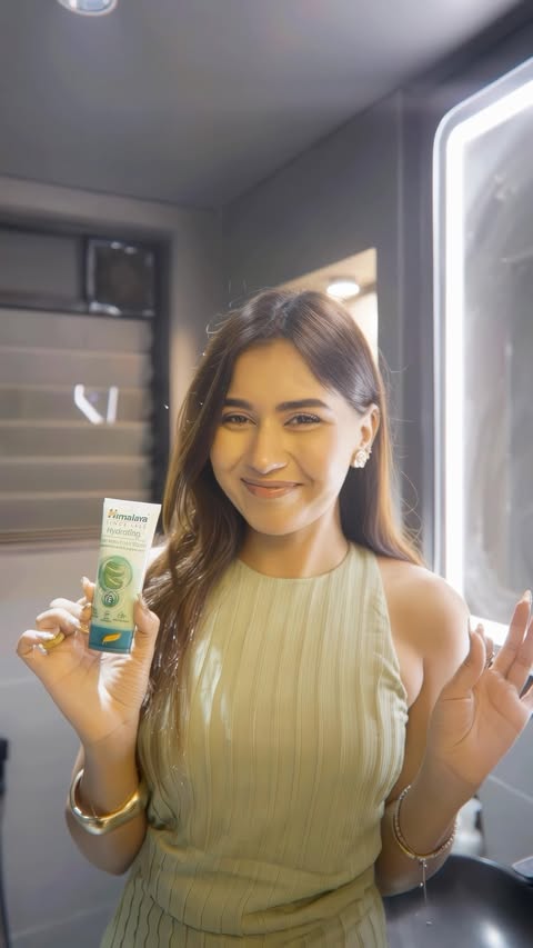 Instagram post by @akankshachoudhary_official for Himalaya Personal Care. Caption reads: #Ad Skincare starts with hydration! 🌿💧 I’ve been....