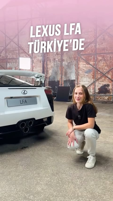 Instagram post by @serrallyy for Lexus. Caption reads: 🏁 Bir otomobil severin hayali: Lexus LFA . . . .....