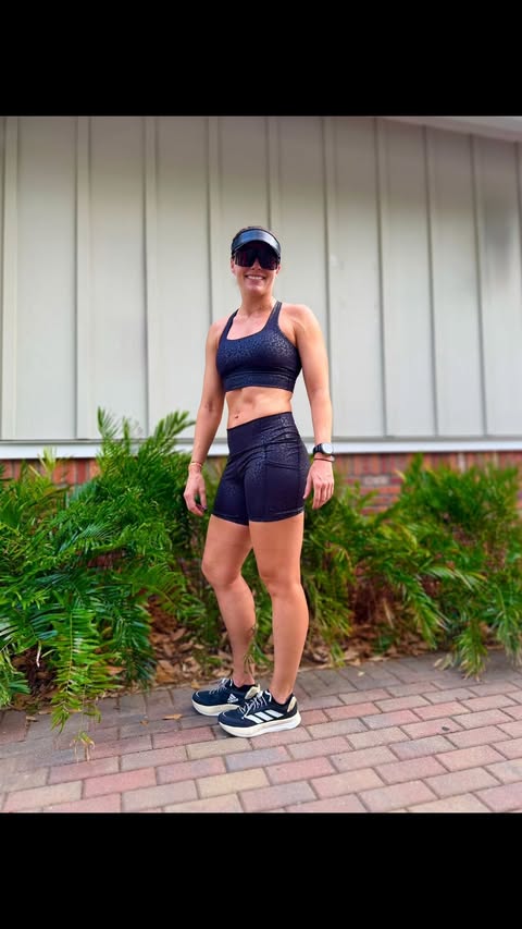 Instagram post by @amandakenny87 for Constantly Varied Gear. Caption reads: [...] black leopard print set from Constantly....