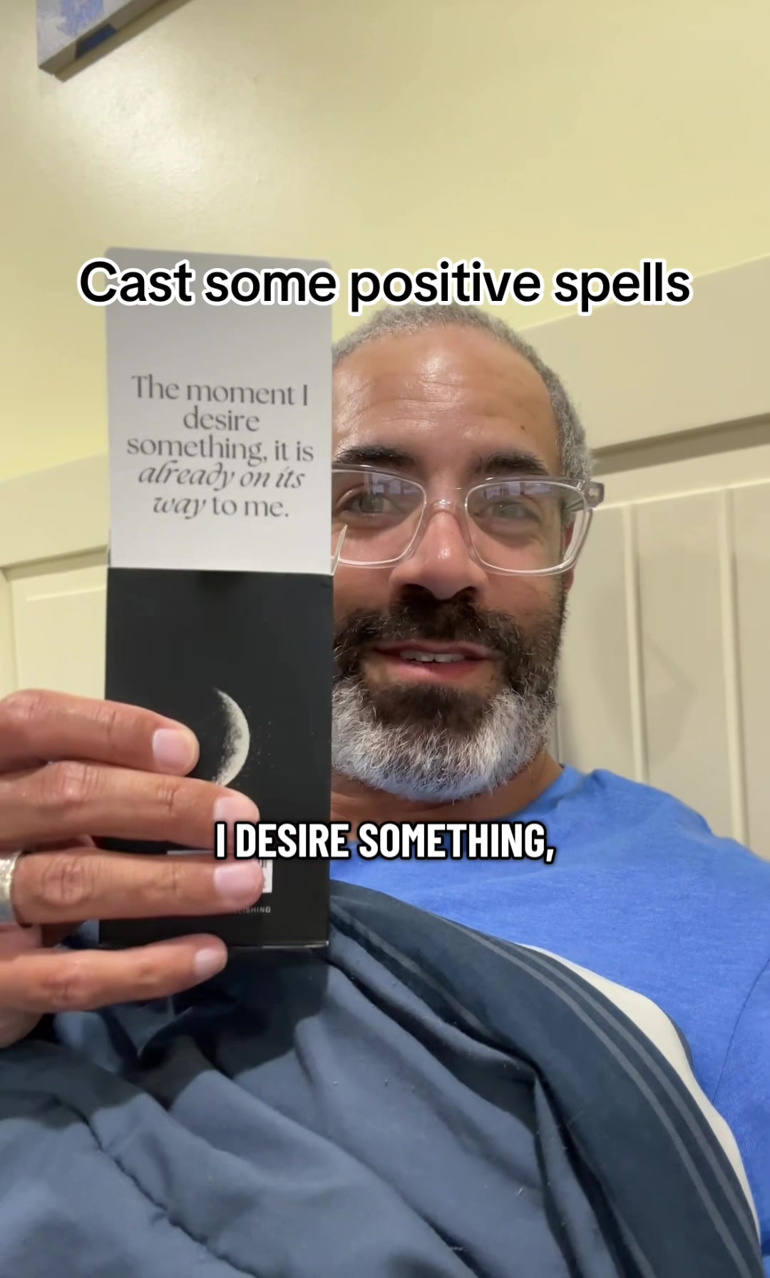 TikTok post by @truebluereview for TangoBird Publishing. Caption reads: I used to wake up stressed and negative… until I....