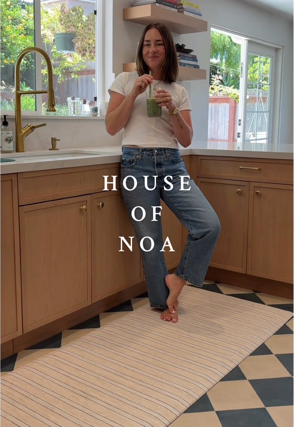 TikTok post by @haleyreidtay for the House of Noa. Caption reads: I've been loving our @the House of Noa Kitchen....