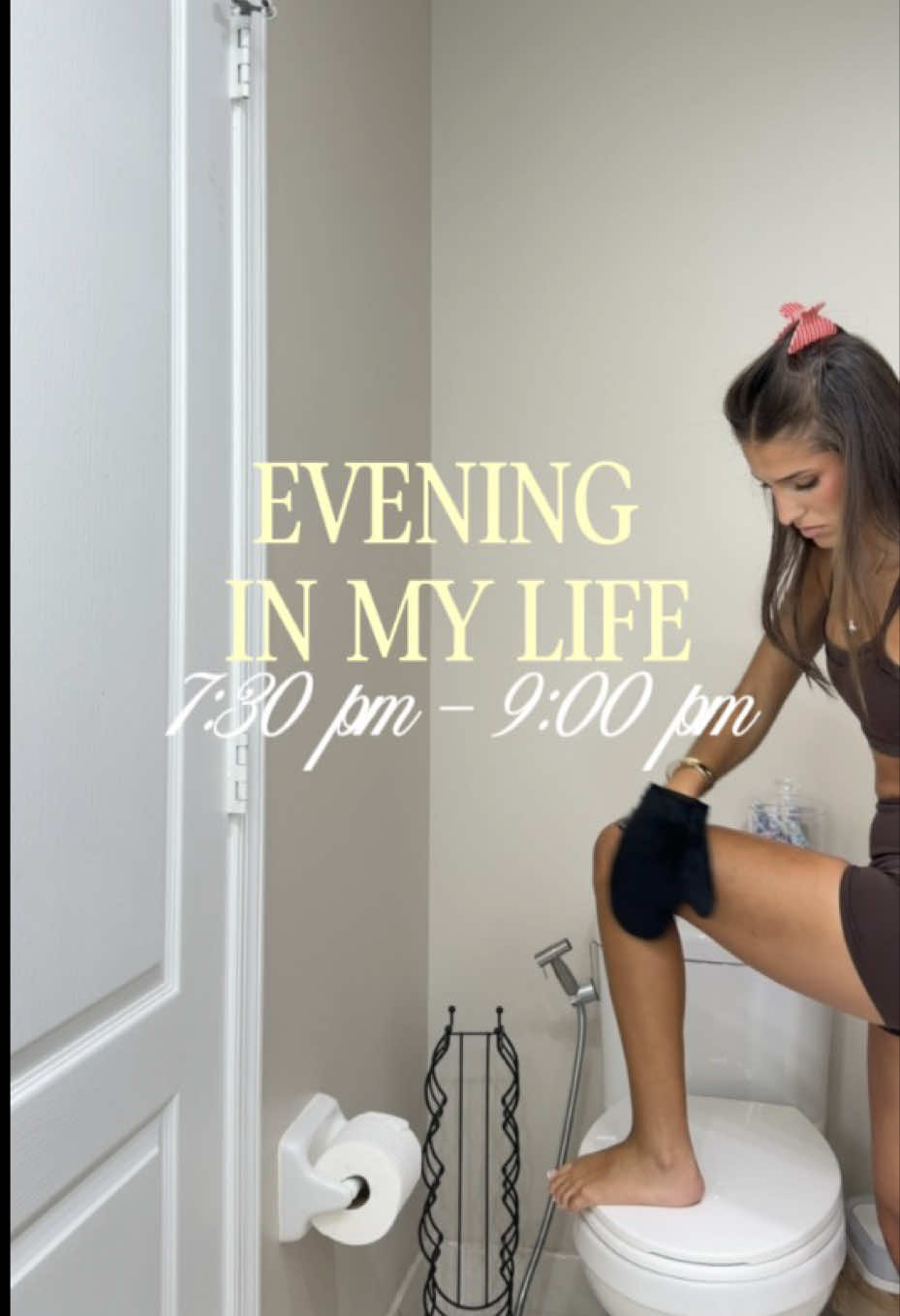TikTok post by @victoriaalarconn for b.tan // b.fresh. Caption reads: i love a good multi tasking night routine....