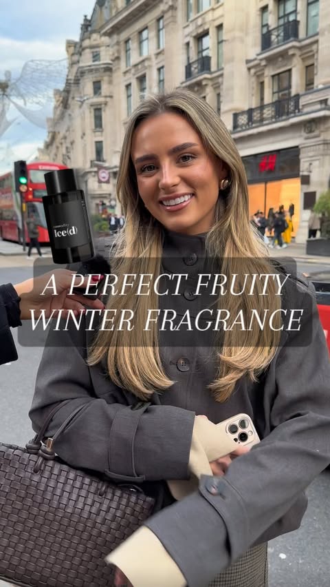 Instagram post by an influencer for Commodity Fragrances. Caption reads: The perfect Winter fragrance ✨ Ice(d) by....