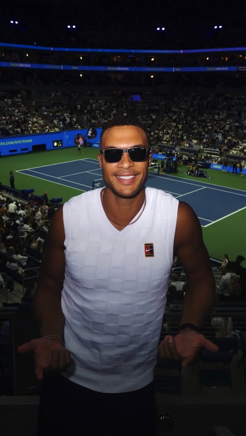 Instagram post by @dalemoss13 for Nike Sportswear. Caption reads: The courts were calling 🎾 @nikesportswear....