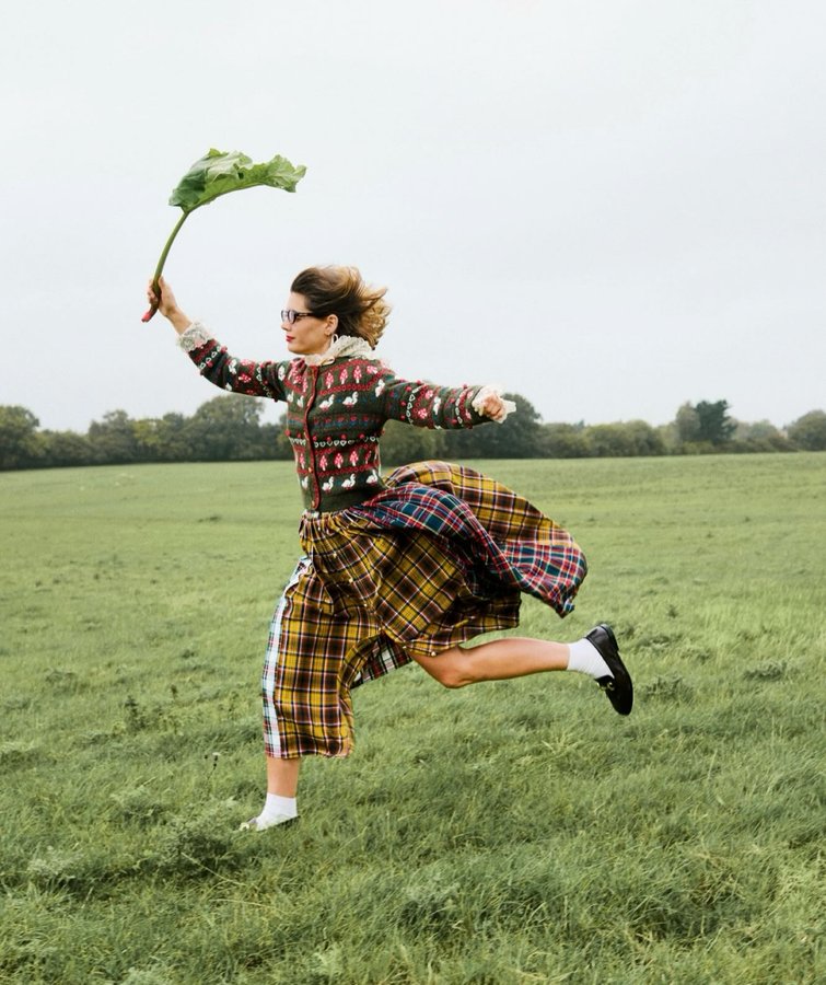 Instagram post by @sarah.corbettwinder for Monsoon. Caption reads: [...] “The Highland Fling” my collaboration....