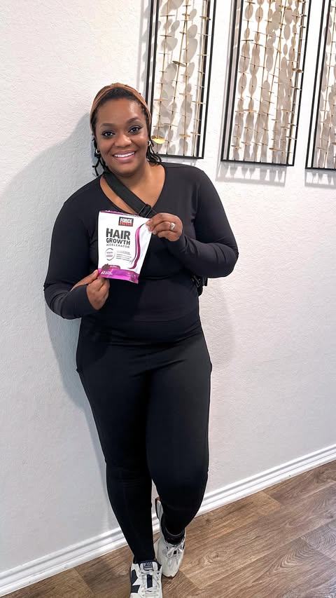 Instagram post by @janice_simeon_ for Force Factor. Caption reads: Taking care of my hair is part of taking care of....