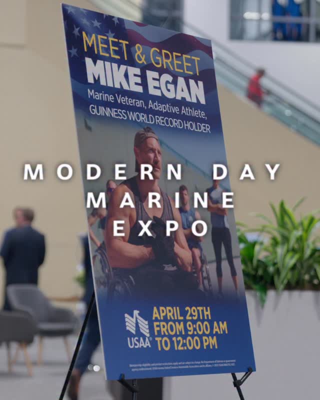 Instagram post by @mj_egan for USAA. Caption reads: #USAAPartner Got the opportunity to travel with....