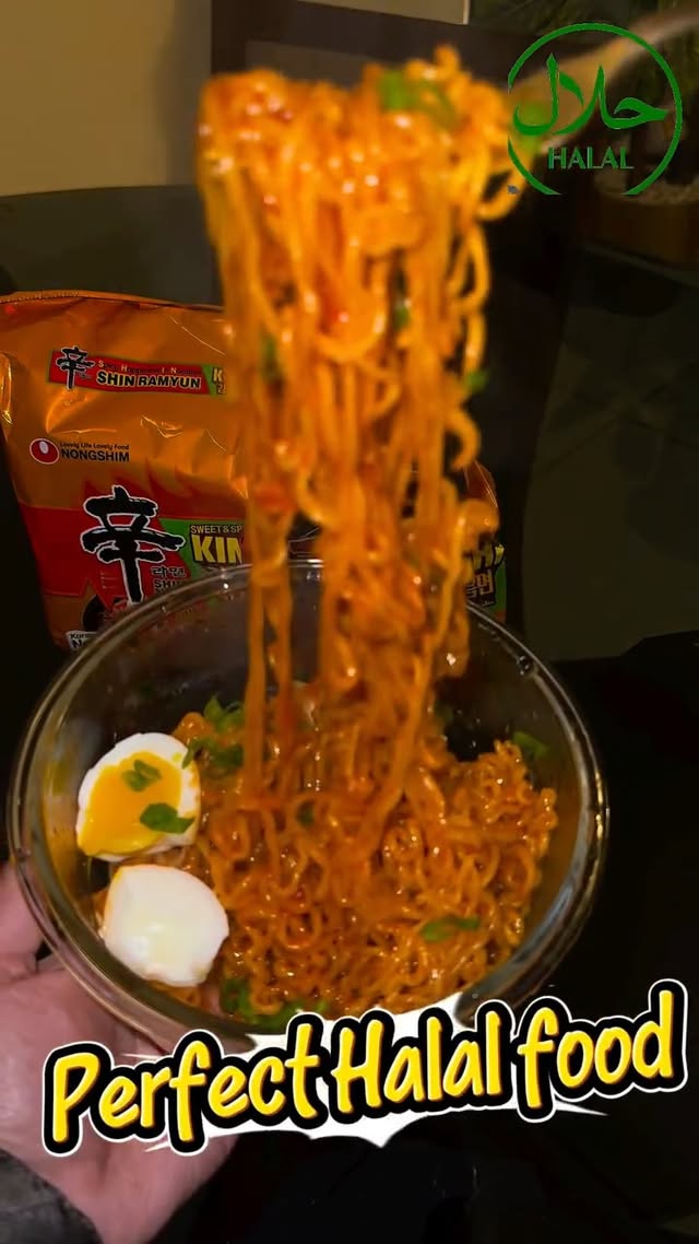 Instagram post by @flavours_with_sana for Nongshim. Caption reads: @nongshimglobal Simple K-style comfort, 100% [...].