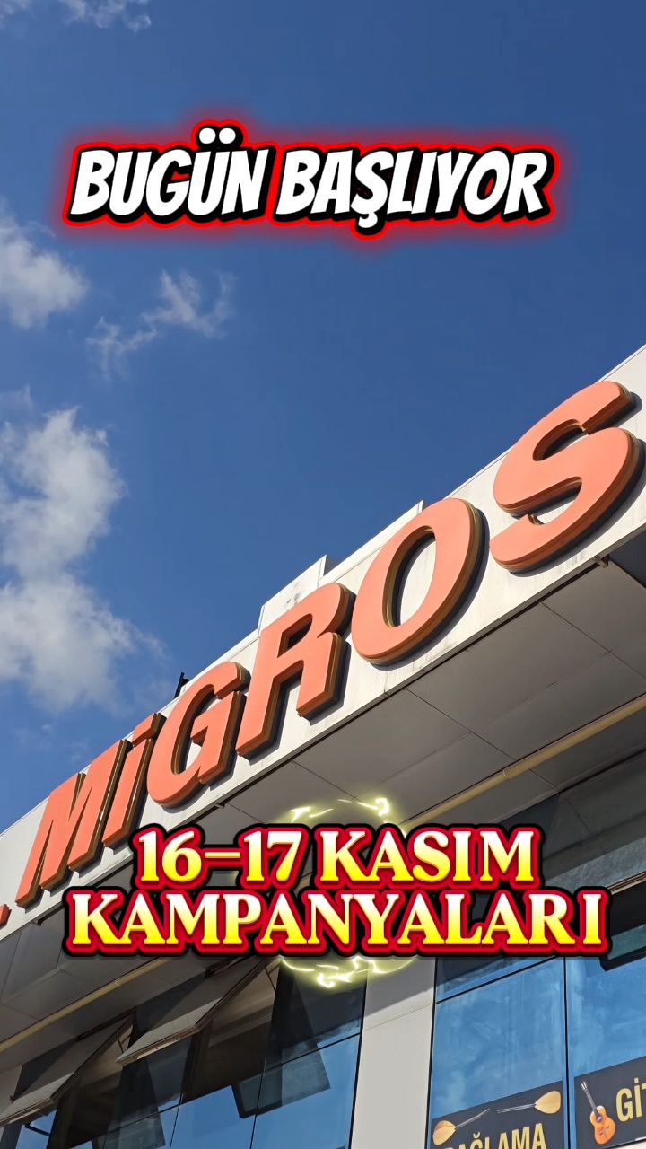 Instagram post by @indirimitakipedenadamheryerde for Migros. Caption reads: @migros_tr #kesfet #indirimitakipedenadam....