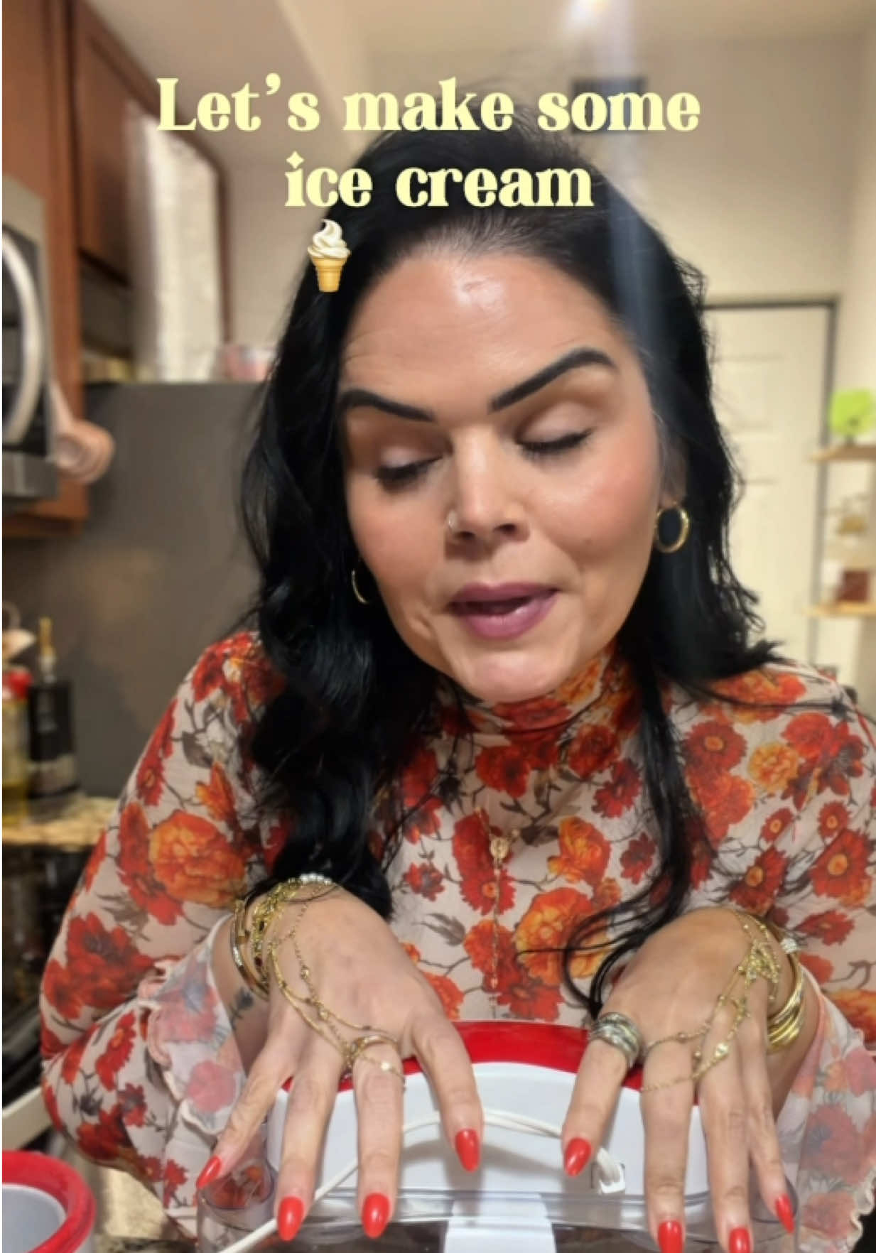 TikTok post by @nati.noeli for Trader Joe's. Caption reads: [...] milk 1/8 cup Pumpkin butter @Trader Joe's....