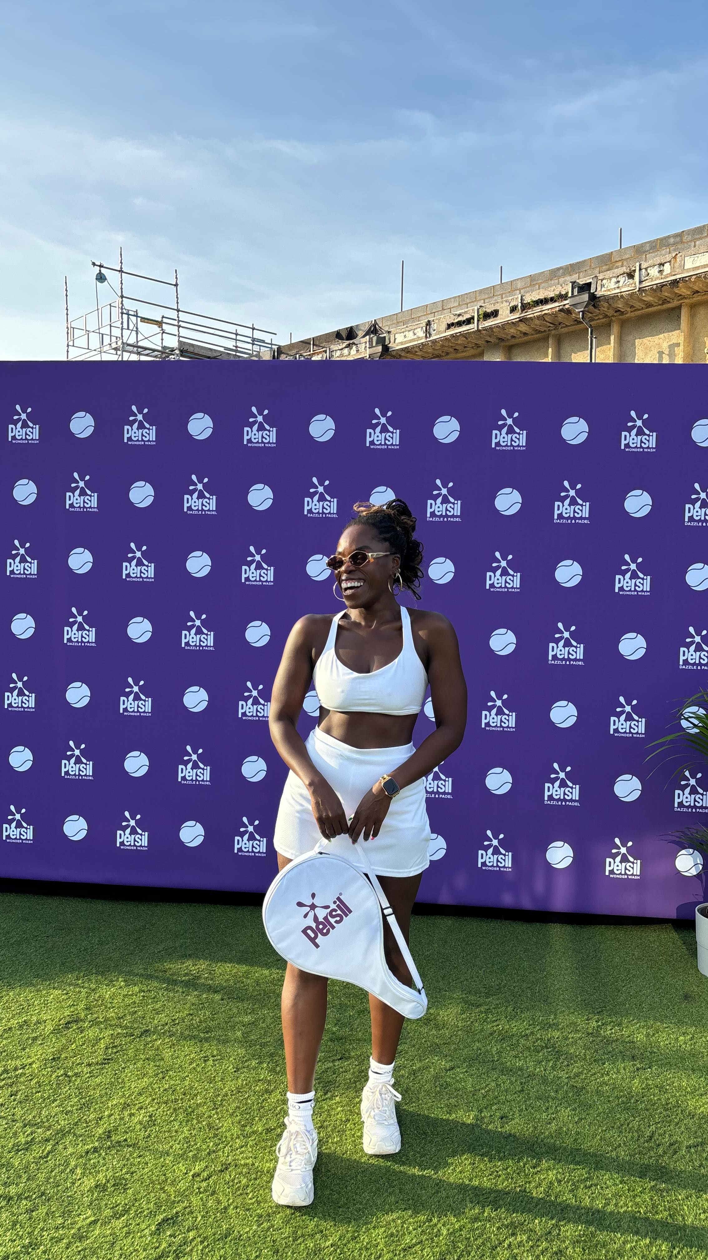 Instagram post by @styledbynana for Cleanipedia. Caption reads: #AD • a whole padel tournament with @persiluk in....