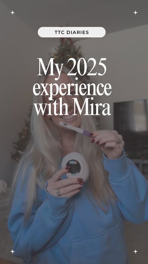 Instagram post by @saragraces for Mira Fertility. Caption reads: If your dream is to get pregnant in 2026, the Mira....