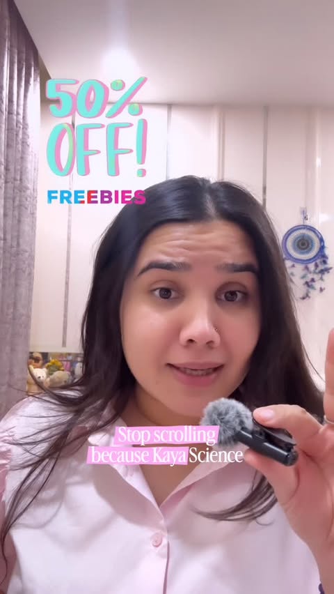 Instagram post by @makeupwithdrarshiya for Kaya Science. Caption reads: [...] #myfavouriteskincare #salesalesale....