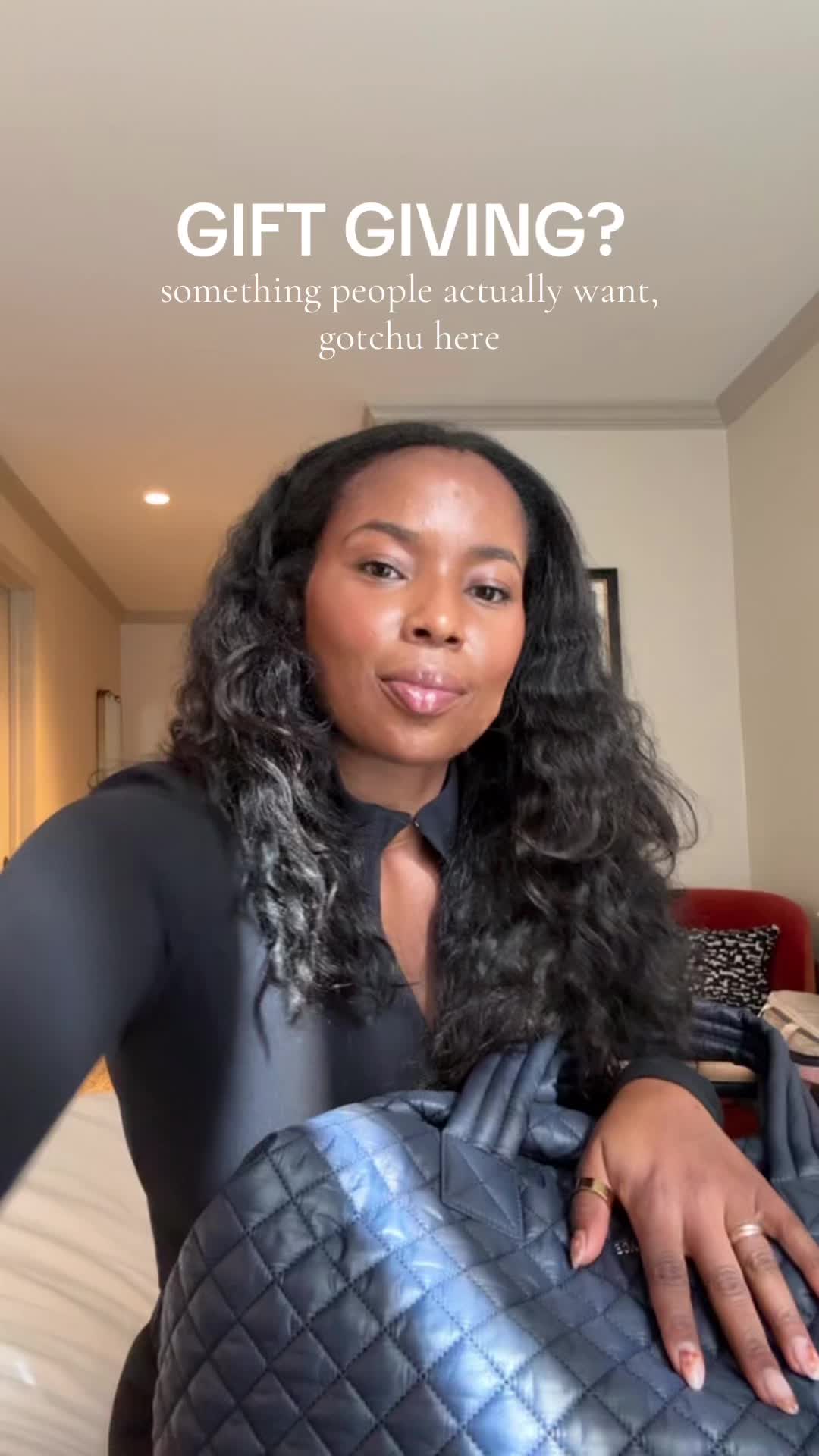 TikTok post by @bykwest for MZ Wallace. Caption reads: [...] that’s both stylish and practical? @MZ....