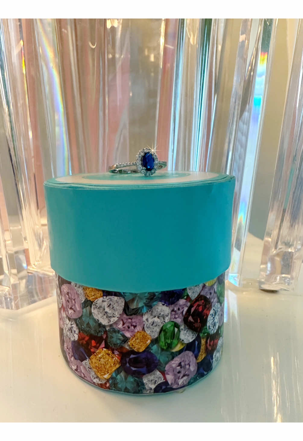 TikTok post by @rosymaplesloth for Fizzandrizz. Caption reads: [...] SO much fun and I love my ring! 💍💙....