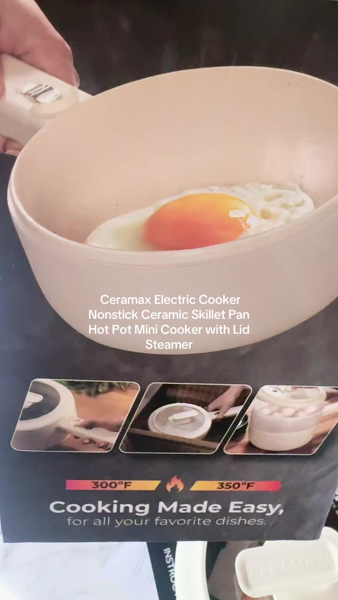 TikTok post by @kinglife1191 for GraniteStone. Caption reads: [...] Hot Pot Mini Cooker with Lid....