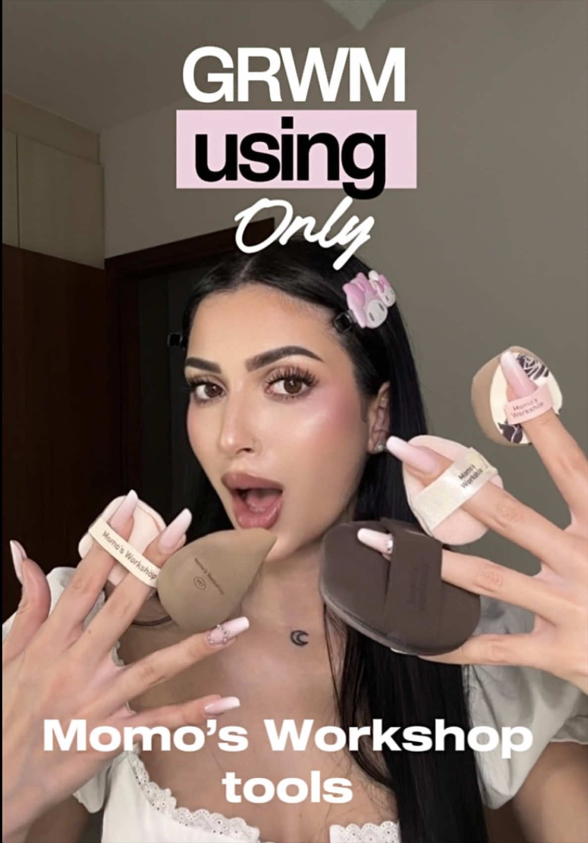 TikTok post by @michellebassini for Momo’s Workshop. Caption reads: [...] for 15% off all products at....