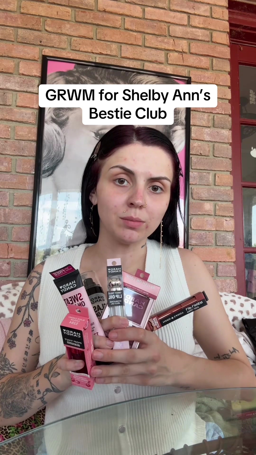 TikTok post by @findswithholly for Hard Candy. Caption reads: [...] ready for Bestie Club with the new @Hard....