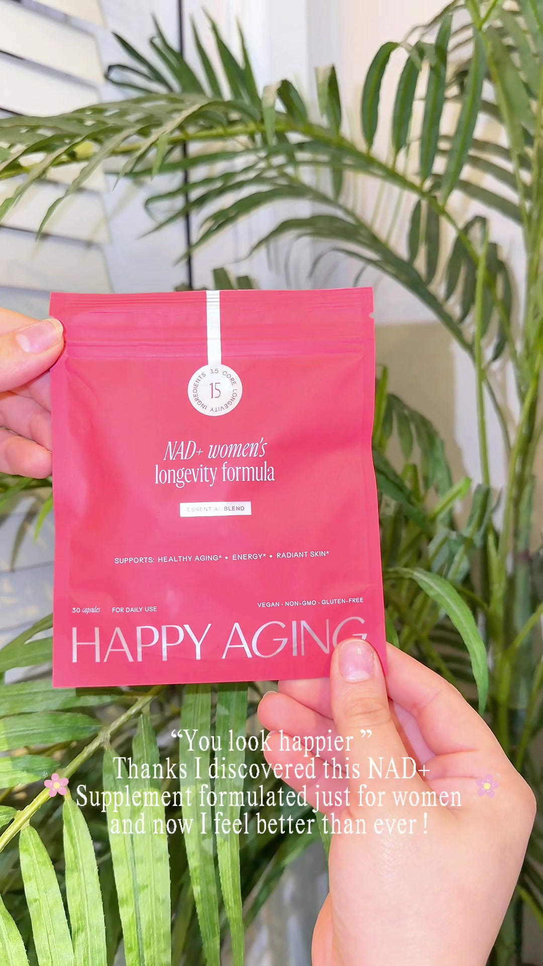 TikTok post by @_fav.za for Happy Aging. Caption reads: @Happy Aging US #womenshealth #health #CapCut.