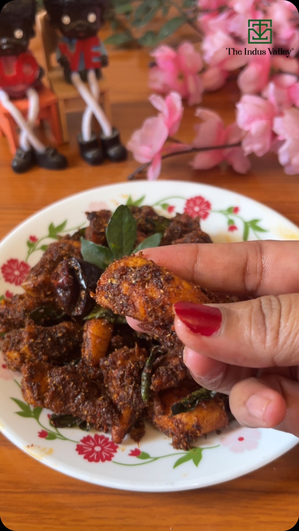 Instagram post by @kakka_mukka07 for The Indus Valley. Caption reads: Try this super tasty Chicken Ghee roast 😋 enjoy....