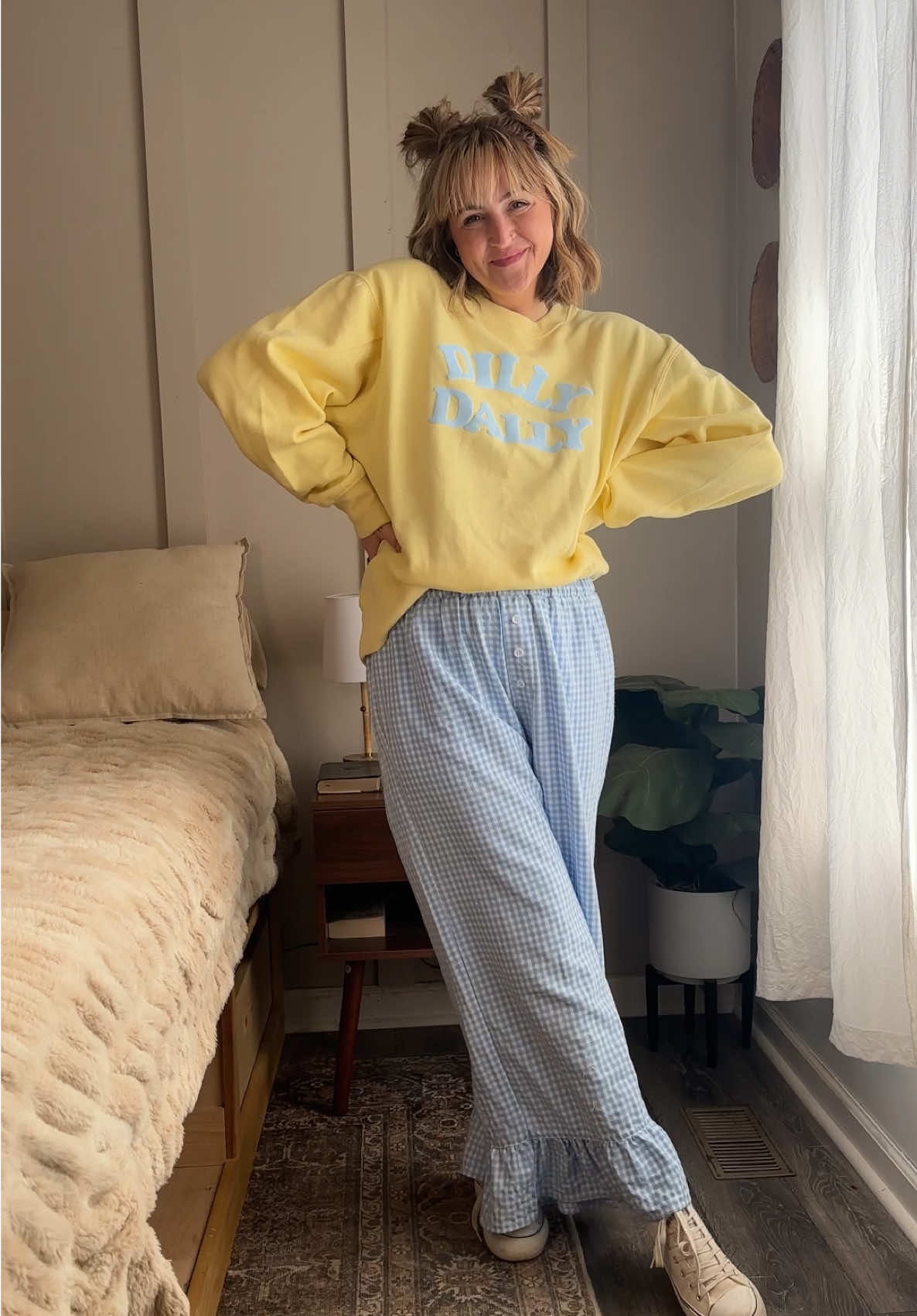 TikTok post by @ashhhkeene for United Monograms. Caption reads: Full outfit links in LTK🫶🏼 @United Monograms....