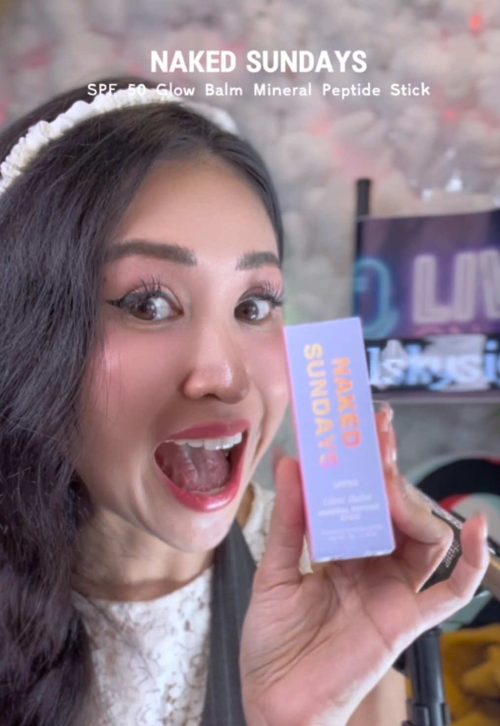 TikTok post by @avonrosales for NAKED SUNDAYS. Caption reads: [...] pop that blush before work @Naked Sundays .