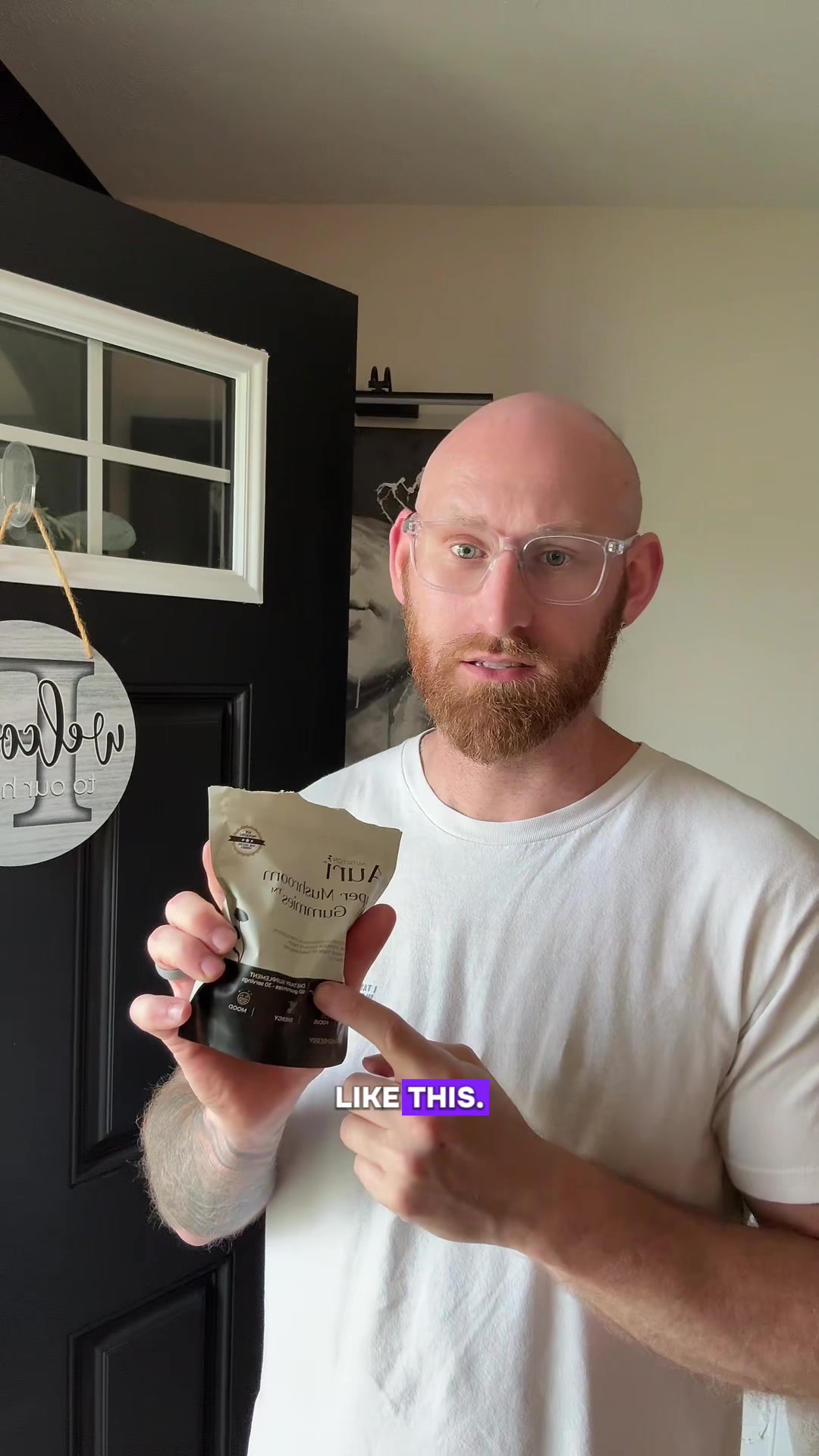 TikTok post by @officialcodyferrell for Auri Nutrition. Caption reads: [...] #mushroomgummies #DealsForYouDays @Auri....