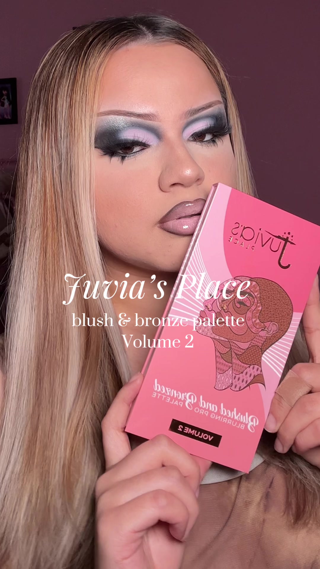 TikTok post by @gisellegmua for Juvia’s Place. Caption reads: [...] Place does it again 💖 Using the new Juvia’s....