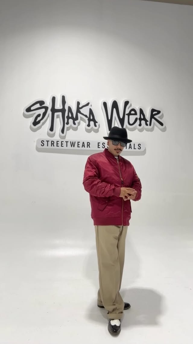 Instagram post by @mr.oldsckool for Shaka Wear. Caption reads: 🏆 SHAKA WEAR STREETWEAR ESSENTIALS 🏆.